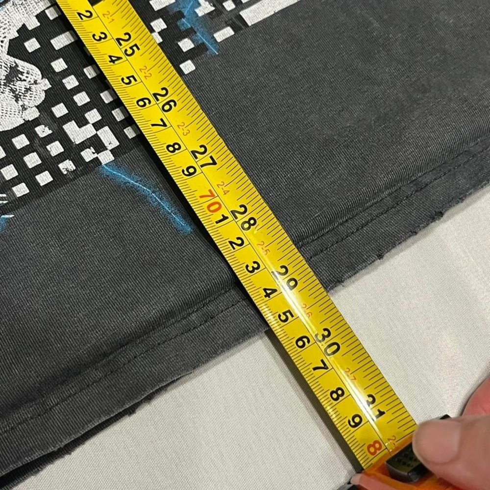 Grey and black First Row Logic W0RLD IS SHITF T-shirt - Picture 5 of 5